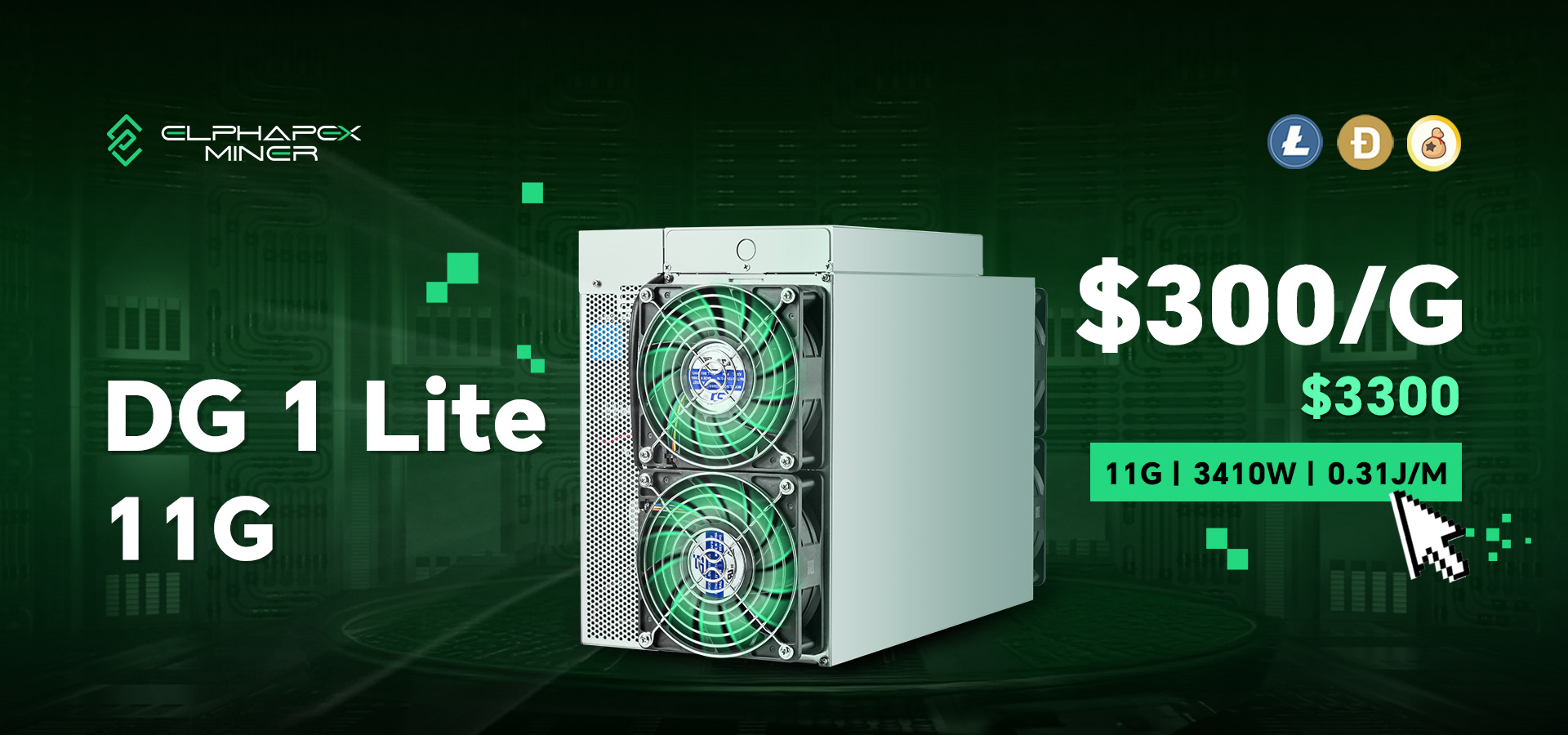 ElphaPex DG1 Lite Scrypt miner